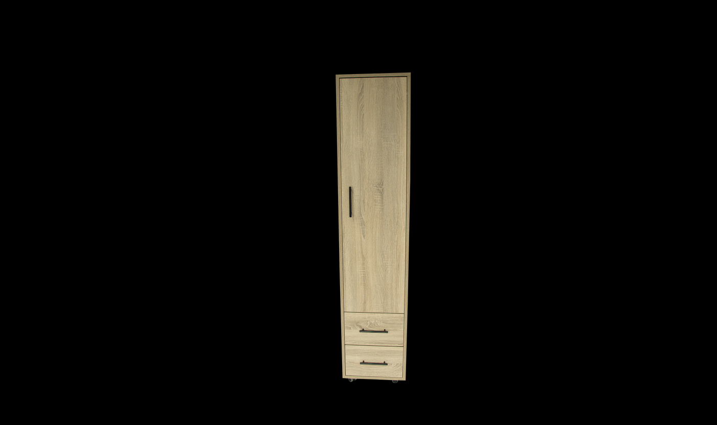 Single Wardrobe with 2 Drawers (R1/2) Landlord Furniture Co