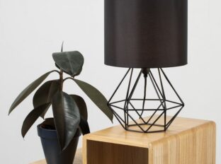 Angus geo black lamp